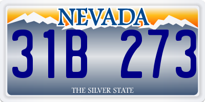 NV license plate 31B273