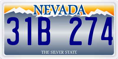 NV license plate 31B274