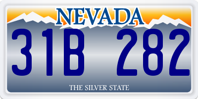 NV license plate 31B282