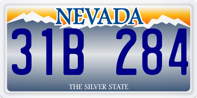 NV license plate 31B284