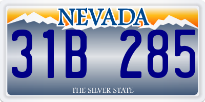 NV license plate 31B285