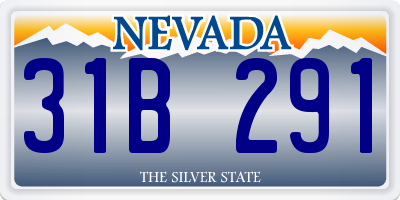 NV license plate 31B291