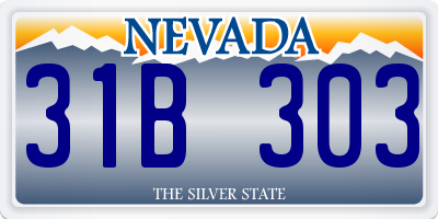 NV license plate 31B303