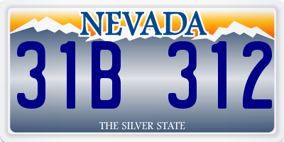 NV license plate 31B312