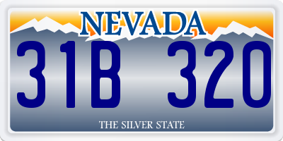 NV license plate 31B320