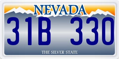 NV license plate 31B330