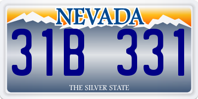 NV license plate 31B331