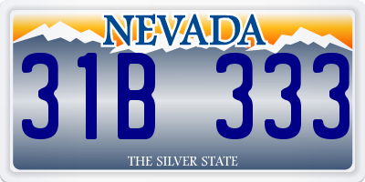 NV license plate 31B333