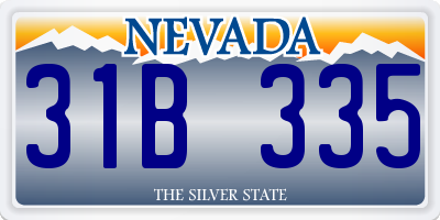 NV license plate 31B335