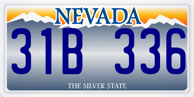 NV license plate 31B336