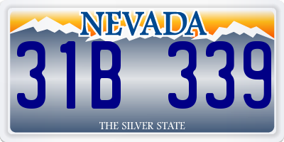 NV license plate 31B339
