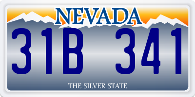 NV license plate 31B341