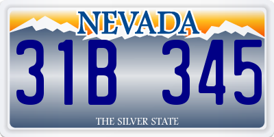 NV license plate 31B345