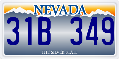 NV license plate 31B349