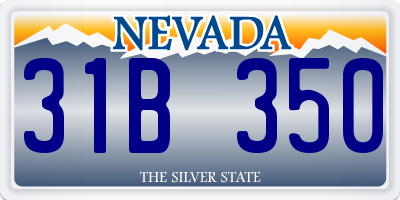 NV license plate 31B350