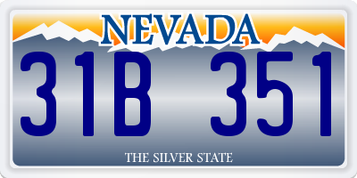 NV license plate 31B351