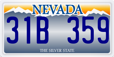 NV license plate 31B359