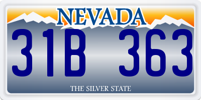 NV license plate 31B363