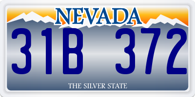 NV license plate 31B372