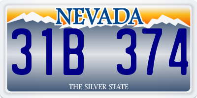 NV license plate 31B374