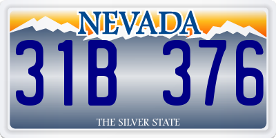 NV license plate 31B376