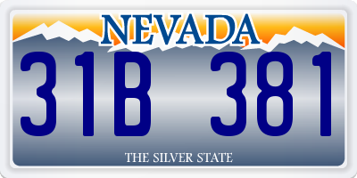 NV license plate 31B381