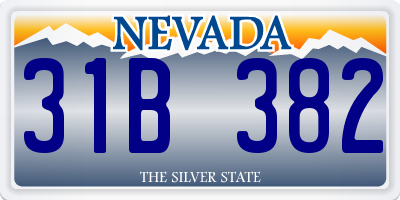 NV license plate 31B382