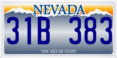 NV license plate 31B383