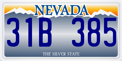 NV license plate 31B385