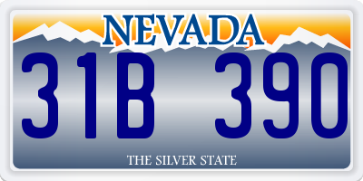 NV license plate 31B390