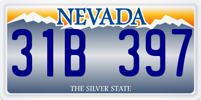 NV license plate 31B397