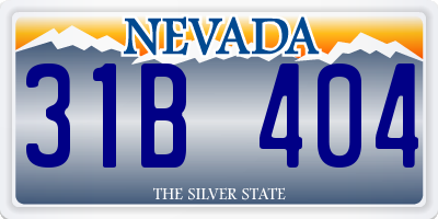 NV license plate 31B404