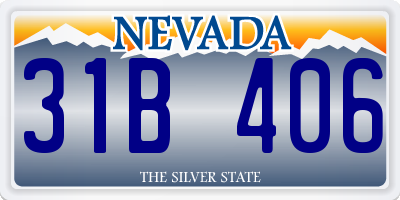 NV license plate 31B406