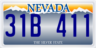 NV license plate 31B411