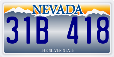 NV license plate 31B418