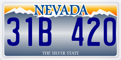 NV license plate 31B420