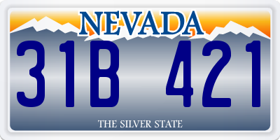 NV license plate 31B421