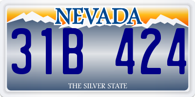 NV license plate 31B424