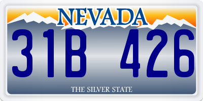 NV license plate 31B426