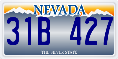 NV license plate 31B427