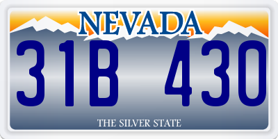 NV license plate 31B430