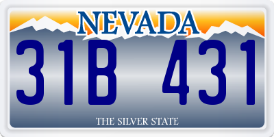 NV license plate 31B431