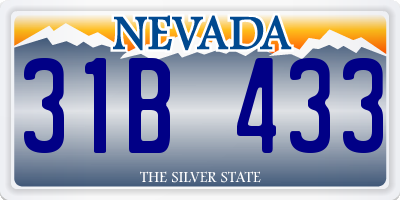 NV license plate 31B433