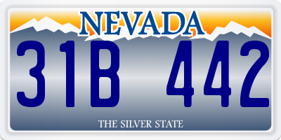 NV license plate 31B442