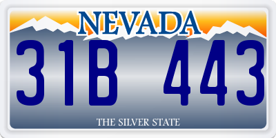 NV license plate 31B443
