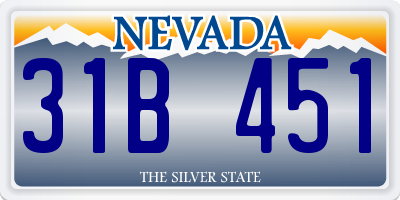 NV license plate 31B451