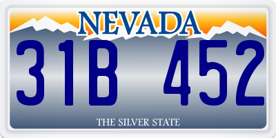 NV license plate 31B452