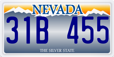 NV license plate 31B455