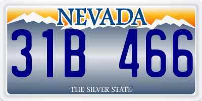 NV license plate 31B466