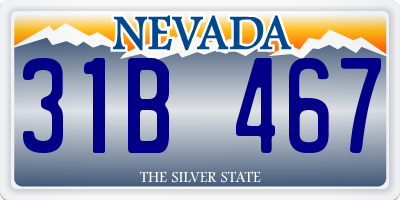 NV license plate 31B467